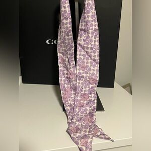 Coach silk twilly w/bling